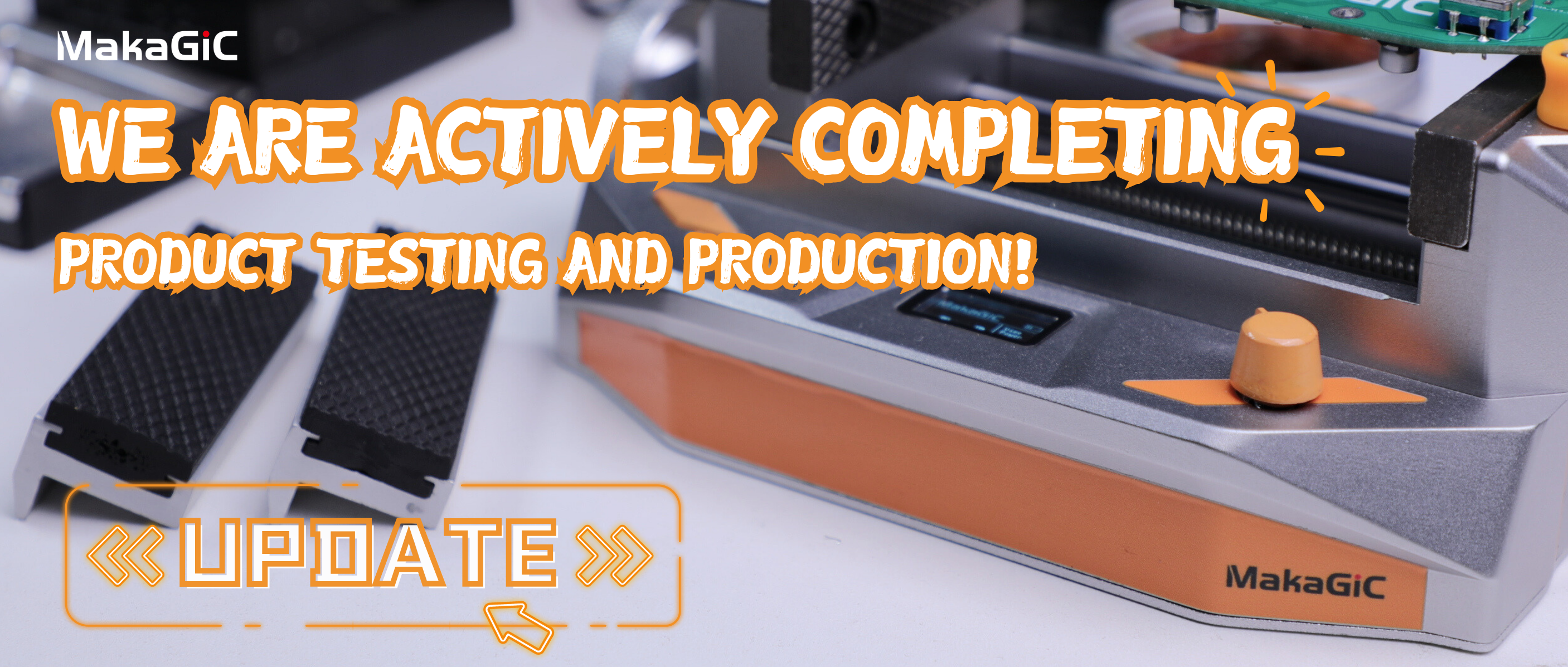To update backers on our progress: We are actively completing product testing and production!