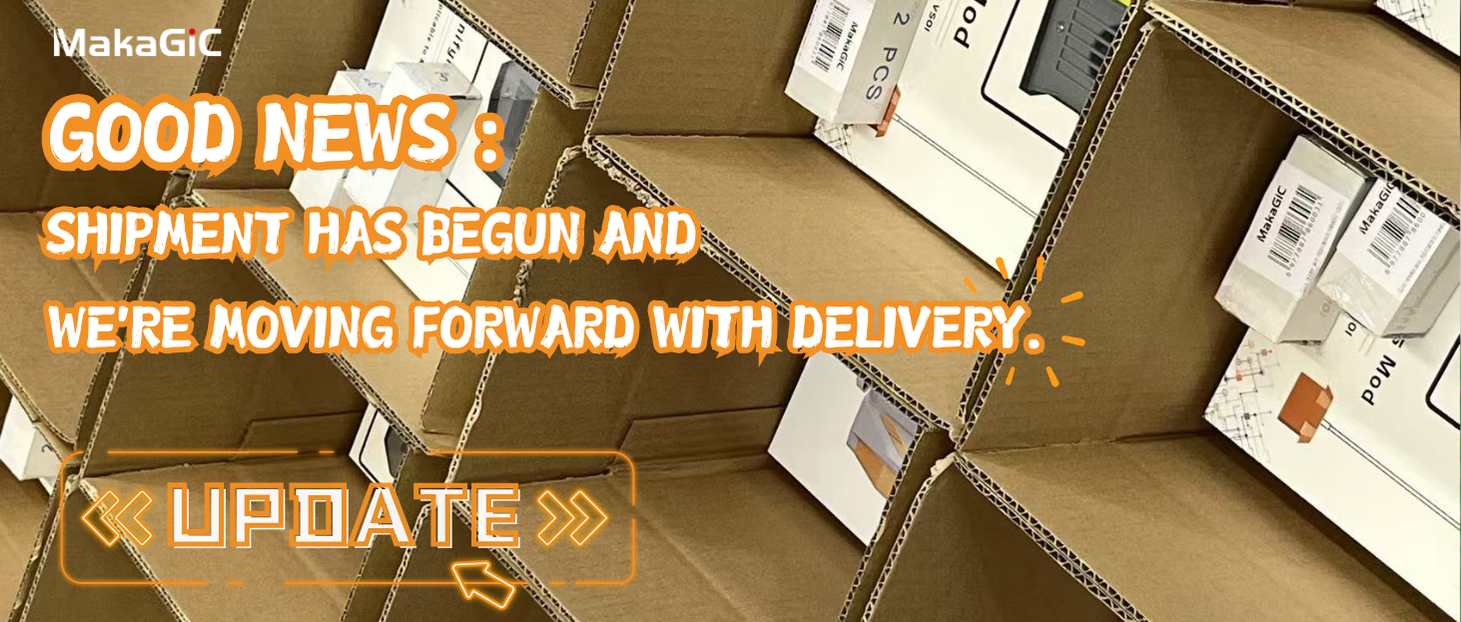 Good news: Shipment has begun and we're moving forward with delivery.