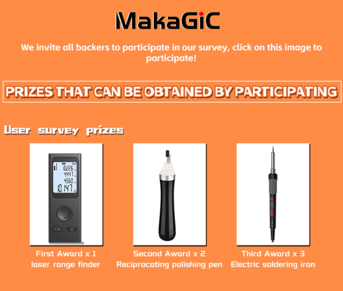 Fill out the form to help us and EARN PRIZES!