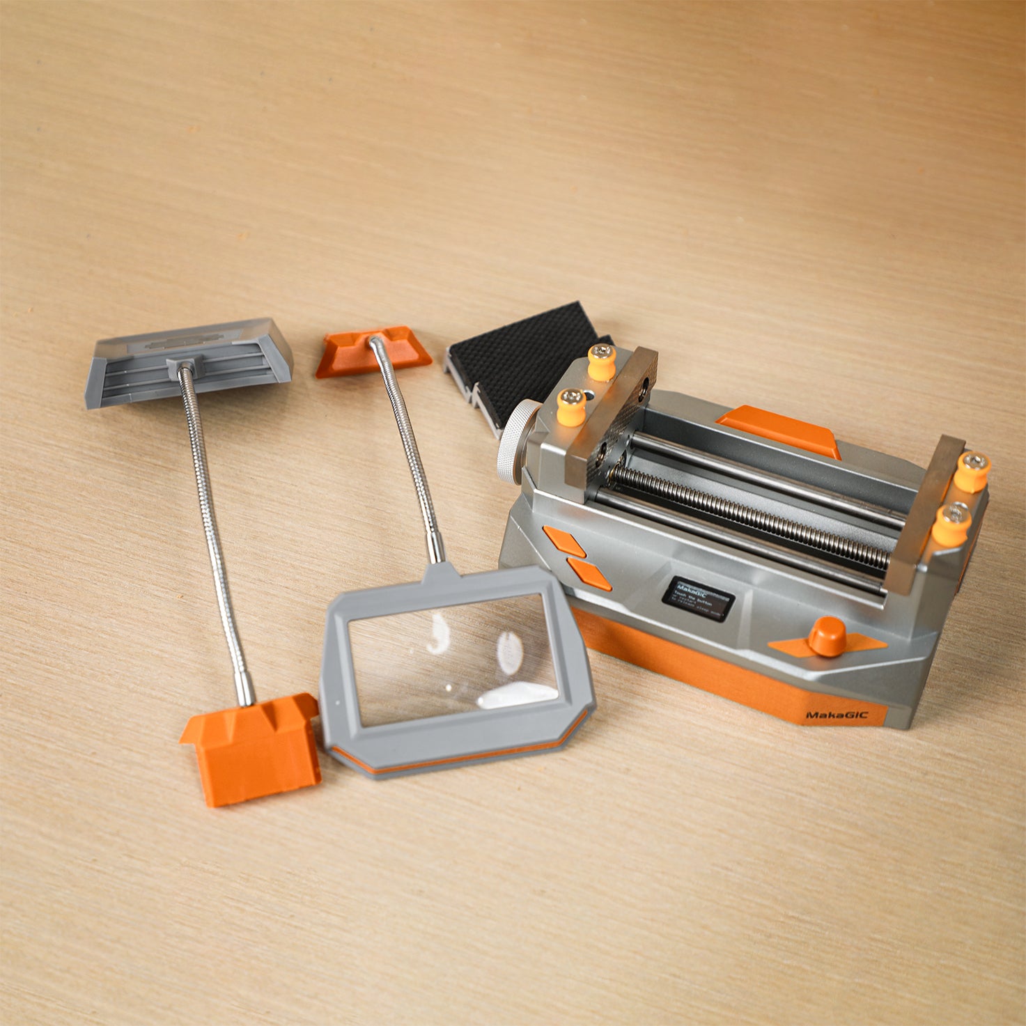 Makagic Electric Vise with Smart Vise technology, clamps firmly and lasts a long time—perfect for your DIY projects.